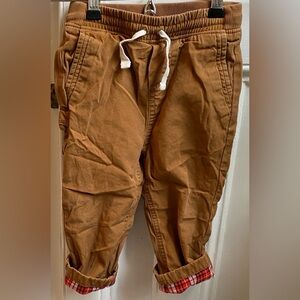 Hanna Andersson Flannel Lined Tan Jogger Pants